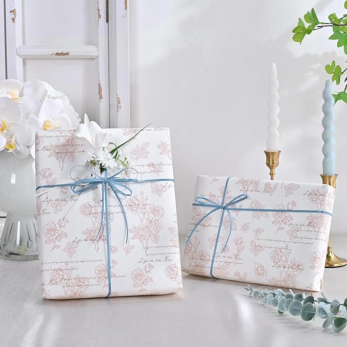 LEEQE Double Face Dusty Blue Satin Thin Ribbon 1/8 inch X 50 Yards Polyester Dusty Blue Ribbon for Gift Wrapping Very Suitable for Weddings Party Hair Bow Invitation Decorations and More