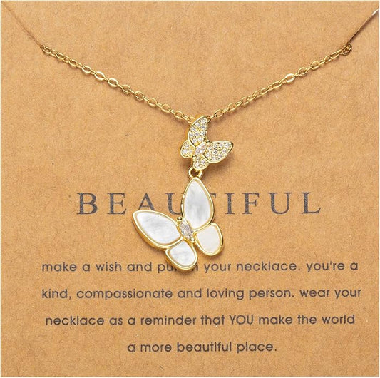 18k Gold Plated Necklace for Women Trendy Dainty Charm Evil eye Italian horn hummingbird starfish seashell bow elephant snake butterfly ladybug PendentMinimalist Delicate Jewelry for Women