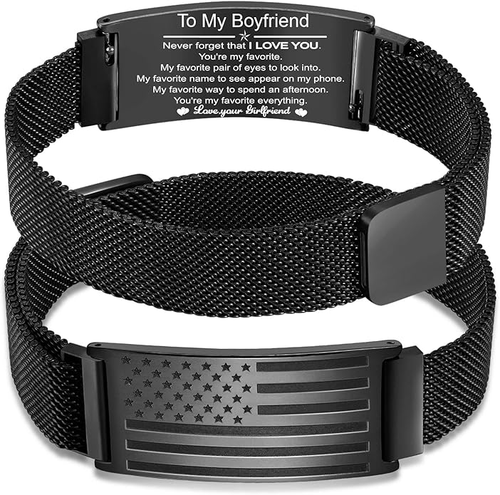 Bracelet for Men/Husband/Uncle/Bonus Dad/New Dad/Papa/Stepdad,American Flag Bracelet Fathers Day Valentines Christmas Jewelry Gifts,Adjustable Size