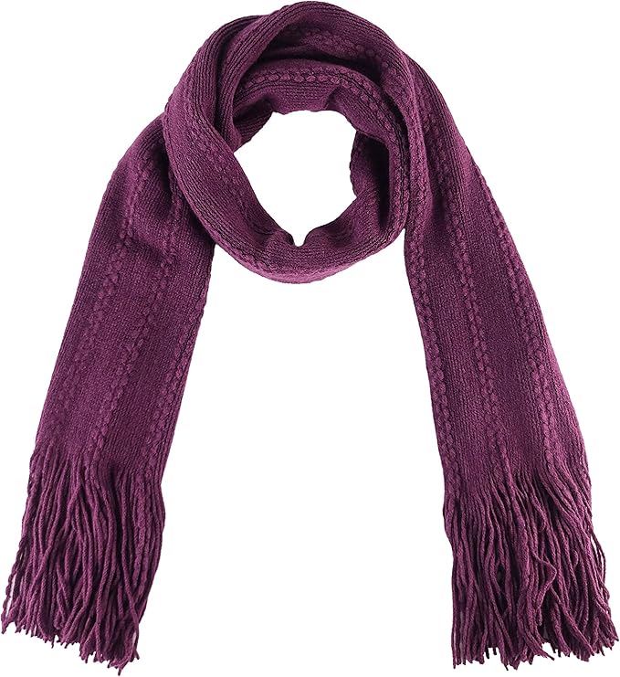 BRUCERIVER Women's Ultra Soft Knit Scarf & Glove Set Touchscreen Function Cable Design