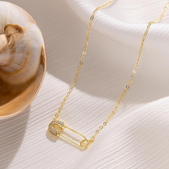 Gold Necklace for Women-14k Gold Plated Infinity Necklace Star Of David Necklace Evil Eye Cross Pendants Heart Dainty Gold Necklace For Women