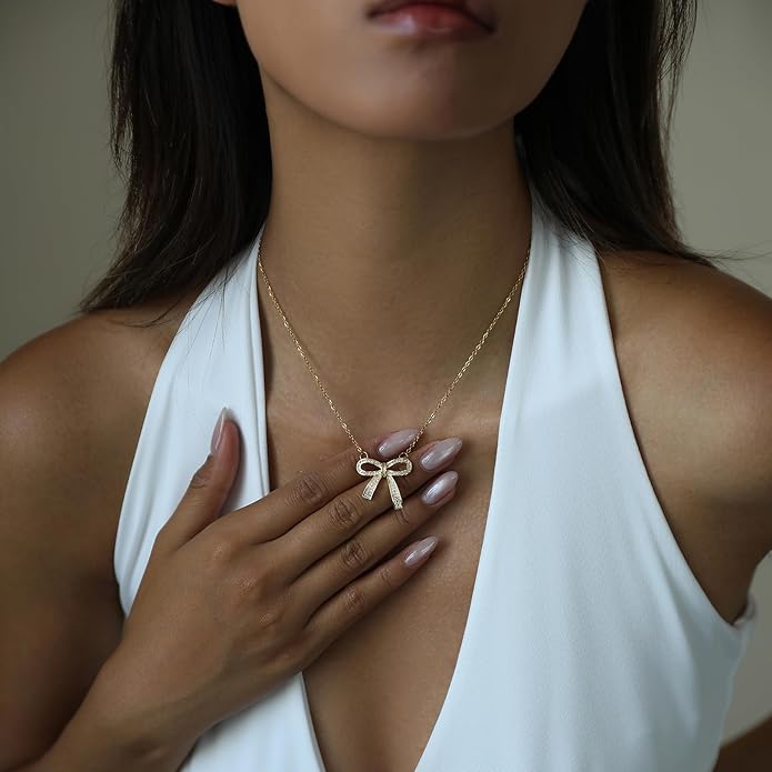 18k Gold Plated Necklace for Women Trendy Dainty Charm Evil eye Italian horn hummingbird starfish seashell bow elephant snake butterfly ladybug PendentMinimalist Delicate Jewelry for Women