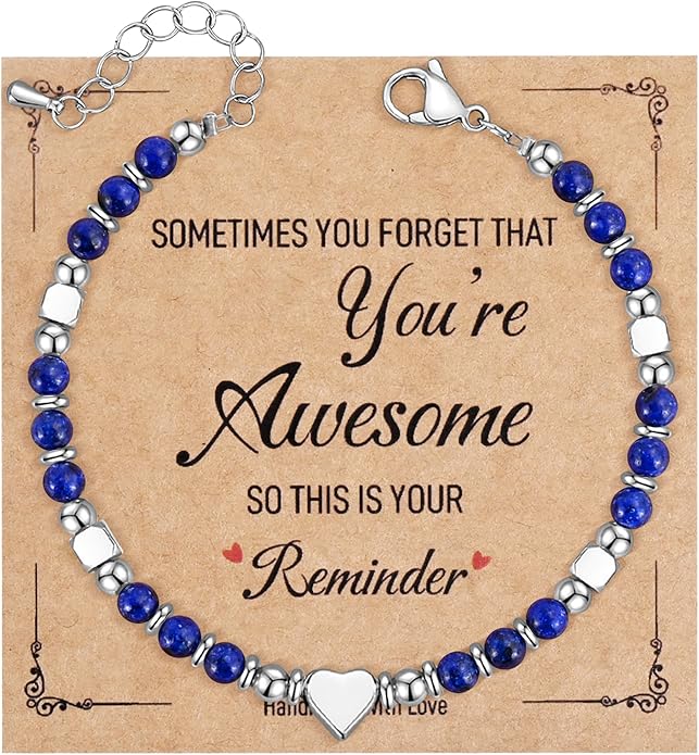 VIBILIA Cross Beaded Bracelets for Women, Inspirational Natural Heart Religious Bracelets for Women, Birthday Christian Gifts for Women on Thanksgiving Christmas Gifts