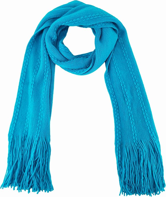 BRUCERIVER Women's Ultra Soft Knit Scarf & Glove Set Touchscreen Function Cable Design