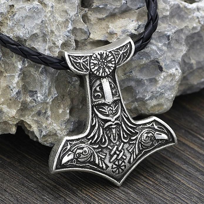 S925 Sterling Silver Viking Pendant, Norse Mythology Inspired Men's Jewelry, Perfect for Necklaces, Gift for Father's Day, Christmas, Birthday