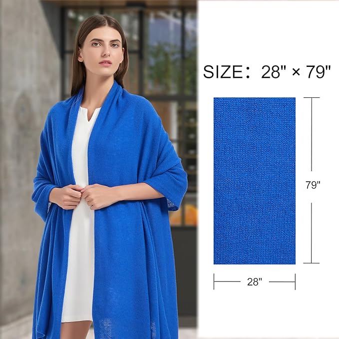 Erdenech Luxury Cashmere Wool Blend Wrap for Women, All-Season Travel Wrap Shawl, Extra Large Blanket Shawl Scarf Pashmina