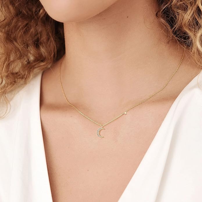 Gold Necklace for Women-14k Gold Plated Infinity Necklace Star Of David Necklace Evil Eye Cross Pendants Heart Dainty Gold Necklace For Women