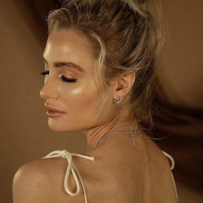 Spiral Hoop Twist Double Earrings - 14K Helix Spiral Earrings, Double Piercing Earrings, Faux Double Hoop Earrings, Tiny Twist Earrings for Women