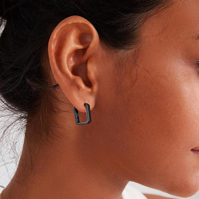 Gacimy Gold Huggie Hoop Earrings for Women 14k Gold Plated, Small Hoop Earrings for Women, 1/2 Inch Yellow Color Earrings for Women