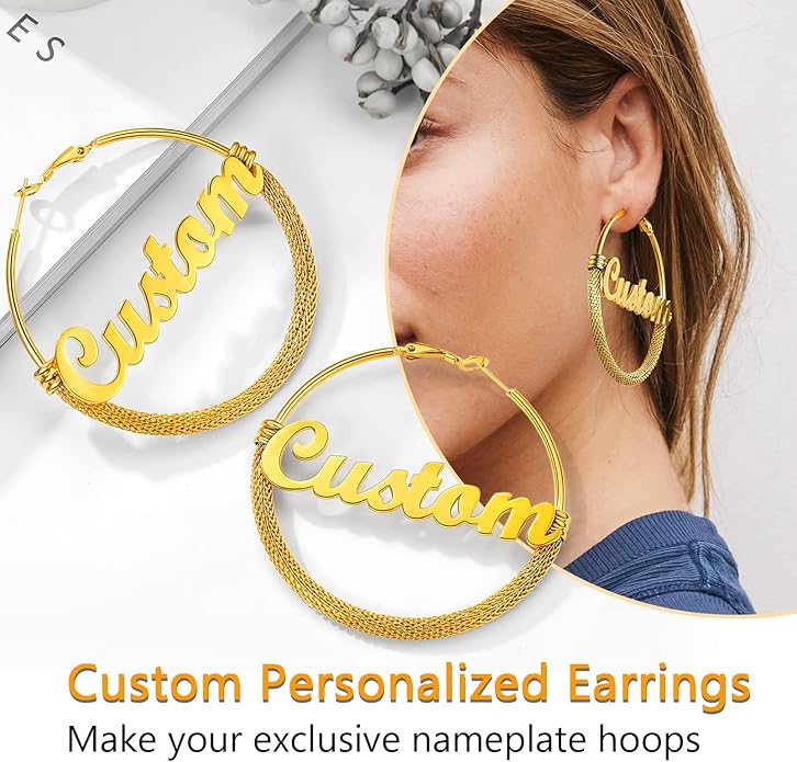 PROSTEEL 30/40/60/80/100mm Chunky Hoop Earrings For Women Gold Plated/Black Stainless Steel Hoops Earrings Statement Jewelry