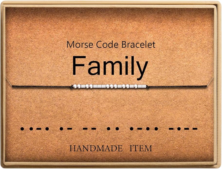 Lcherry Personalized Gift for Women Funny Morse Code Bracelet for Women Friendship Inspirational Gifts for Women
