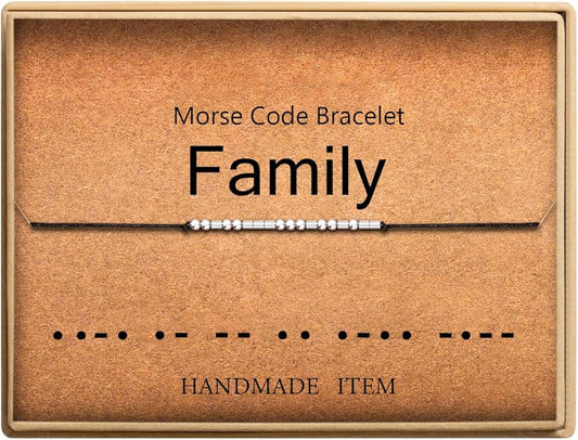 Lcherry Personalized Gift for Women Funny Morse Code Bracelet for Women Friendship Inspirational Gifts for Women