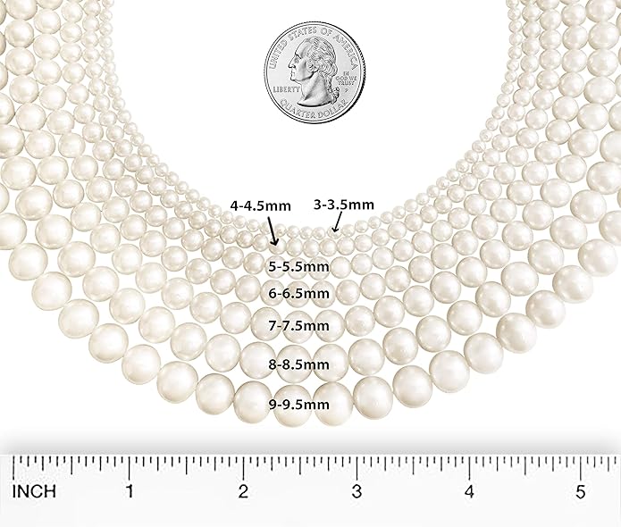 14K White Gold or Yellow Gold AAA Pink Freshwater Cultured Pearls Silk-Knotted 18inch Princess Pearls Strand Necklace - Choice of Pearl Size & Clasp Gold Color