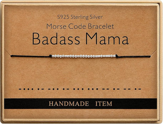 Monily Inspirational Gifts for Women Morse Code Bracelets for Women Funny Bracelet for Friend Funny Gift for Women Sterling Silver Bracelet for Women