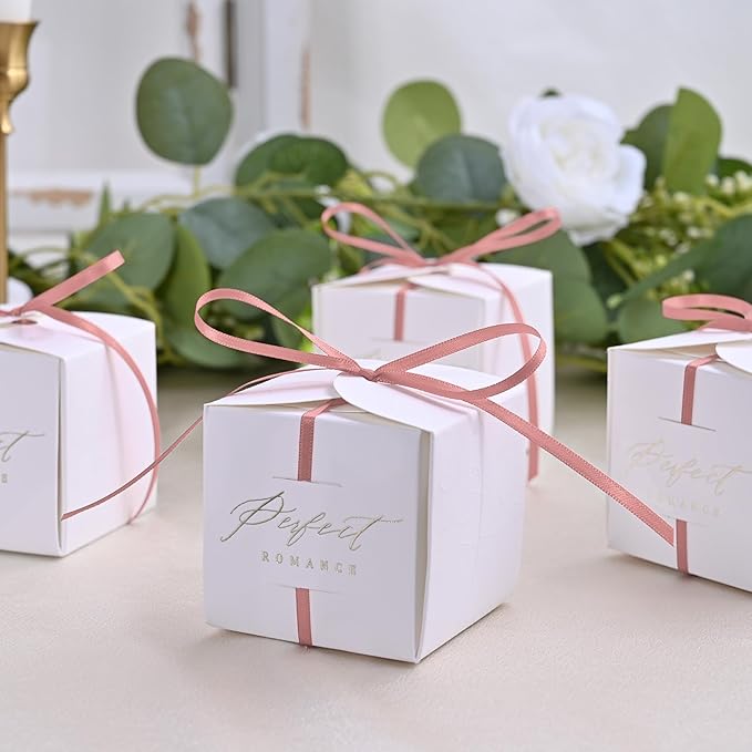 LEEQE Double Face Dusty Rose Satin Thin Ribbon 1/8 inch X 50 Yards Polyester Dusty Rose Ribbon for Gift Wrapping Very Suitable for Weddings Party Hair Bow Invitation Decorations and More