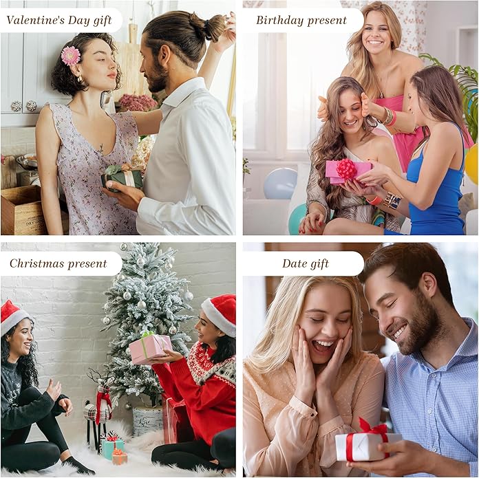 Birthstone Pendant Necklace for Women, Heart Jewelry with Rose Flower Birthday Gift Idea for Wife Girlfriend Mom Friendship on Valentine‘s Day Anniversary Christmas Wedding, 925 Sterling Silver