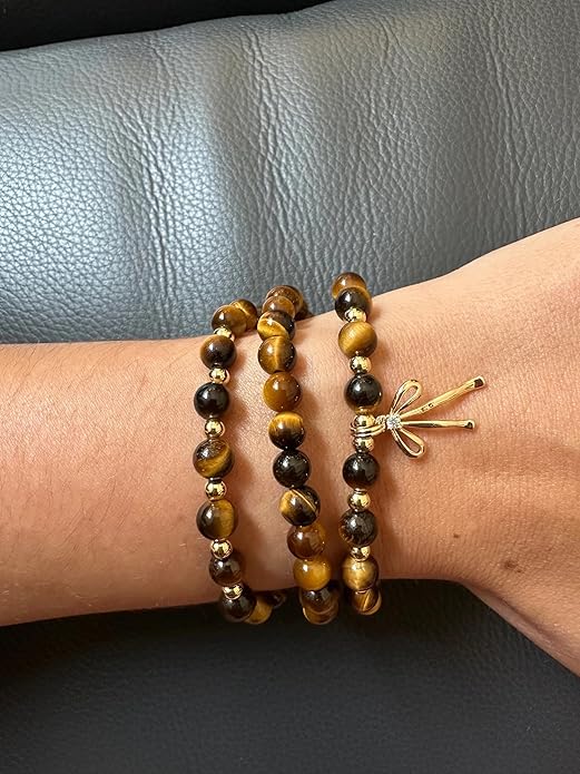 Beads Bow Charm Bracelet for Women Flower Vintage Bracelet Handmade Stretch Beaded Dainty Romantic Jewelry Gifts
