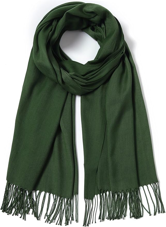 Cindy & Wendy Pashmina Shawls and Wraps Large Scarfs for Women Wedding Party Bridal Long Fashion Solid Shawl Wrap Fringes