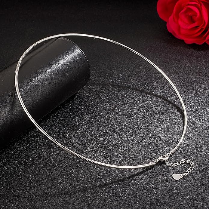 Women 925 Sterling Silver 2MM Solid Dome Collar Necklace Simple Fashion Golden 16 "18" 20 "+1.9 "Adjustable Length Choker Fine Jewelry Gifts