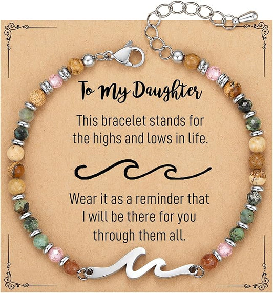 TONY & SANDY Friend Gifts for Women, Stocking Stuffers for Women, Sister Gifts from Sister, Wave Bracelet, Birthday Gifts for Woman, Bestie Friendship Bracelets, Unique Gifts for Her
