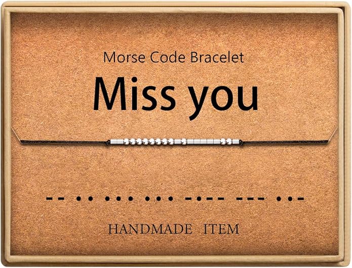 Lcherry Personalized Gift for Women Funny Morse Code Bracelet for Women Friendship Inspirational Gifts for Women