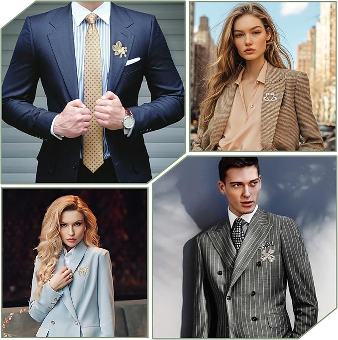 11 - PCS Women's Elegant Retro Brooch: Gold and Silver Bow Pearl Rhinestone Brooch for Girlfriend Wife Gift Birthday Thanksgiving Mother's Day for Dress Jacket Backpack and Hat