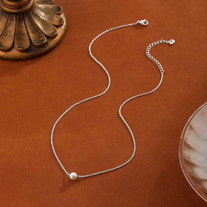 Charm Necklaces for Women,14k Gold Plated Waterproof Dainty Choker Necklace Summer Seashell Pearl Beach Cute Necklaces Set Fashion Jewelry Gift