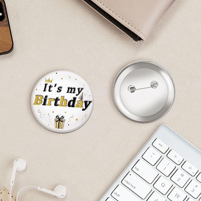 DAYANEY Enamel Pins for Backpacks, Happy Birthday Pin for Girls Boys Women men, Ello Worm Anime Pins, Its My Birthday Pin Brooch Button, Live Laugh Toaster Bath Vintage Badge for Women