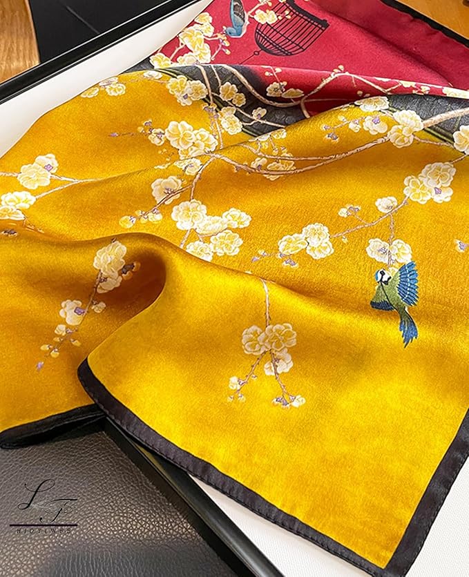 Hioyiwse Satin Bandanas Head Scarf For Women Hair Scarves Accessories Lightweight Fashion Wrap Neck Silk Sleeping Headscarf