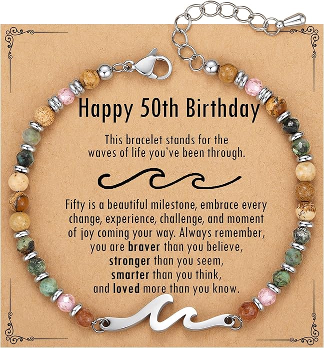 TONY & SANDY Friend Gifts for Women, Stocking Stuffers for Women, Sister Gifts from Sister, Wave Bracelet, Birthday Gifts for Woman, Bestie Friendship Bracelets, Unique Gifts for Her