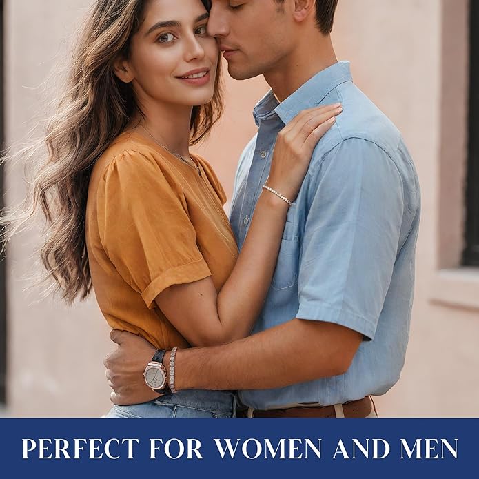 FANCIME Moissanite Tennis Bracelet 1.2ct-12ct Lab Created Moissanite Diamond Bracelets,925 Sterling Silver Adjustable Bolo Tennis Bracelets, 2/3/4/5mm D Color VVS1 Round Cut Moissanite Bracelet for Women