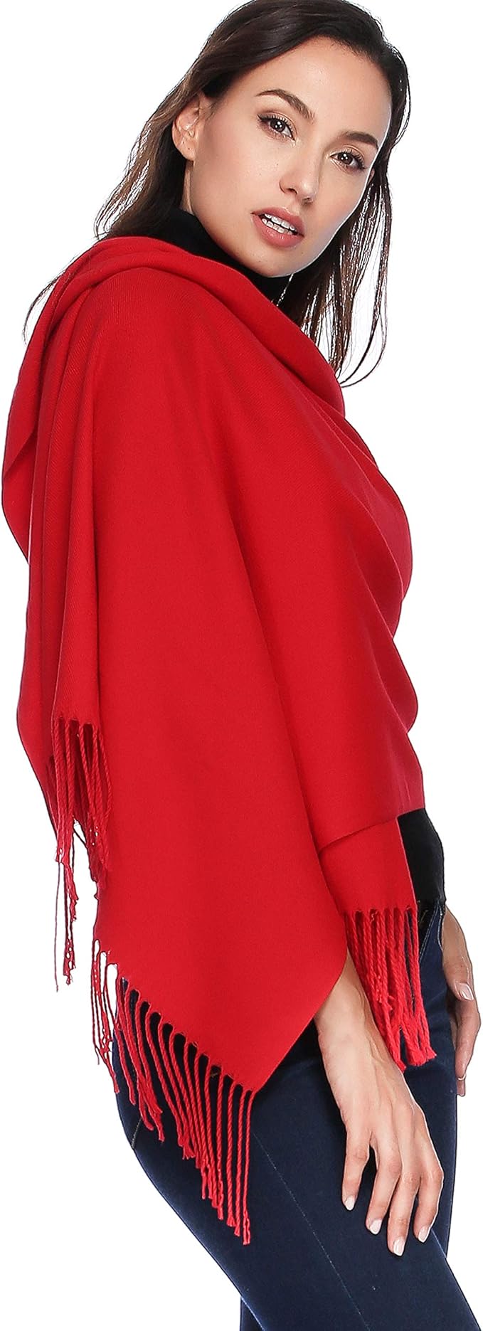 HOYAYO Extra Large Thick Pashmina Shawl Wraps - Wool Soft Winter Warm Scarves Travel Blanket for Women