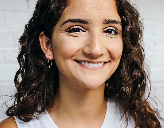 14k Gold Endless Hoop Earrings, 1.25mm Thick Tube