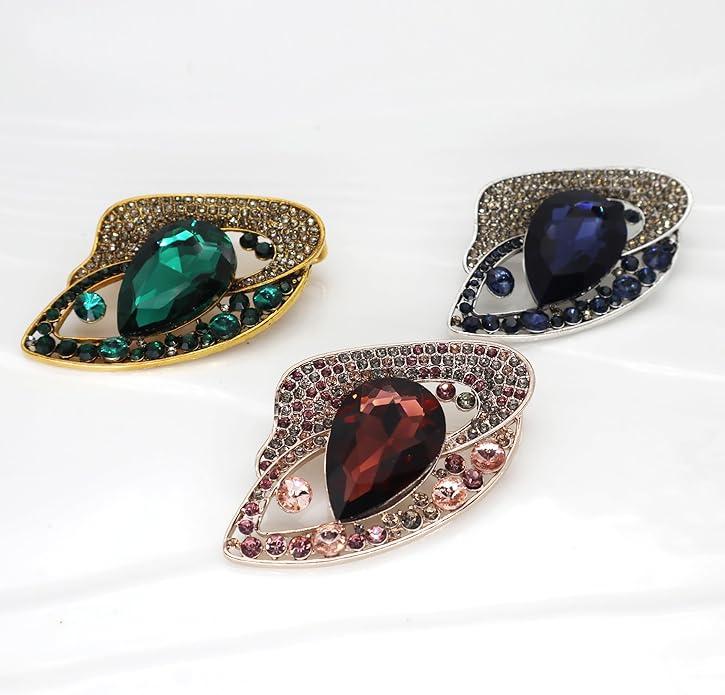 Brooch Pins for Women Girls Fashion Flower Crystal Rhinestone Pearl Jewelry