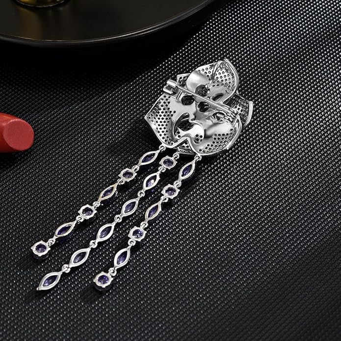 Flower Brooch Pin - Rhinestone Flower Pin 18k Gold Plated - Thanksgiving Day, Birthday, Wedding Gifts for Mom, Wife