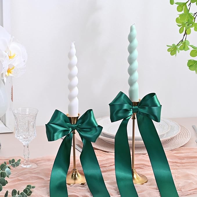 LEEQE Double Face Teal Satin Ribbon 1-1/2 inch X 50 Yards Polyester Teal Ribbon for Gift Wrapping Very Suitable for Weddings Party Hair Bow Invitation Decorations and More