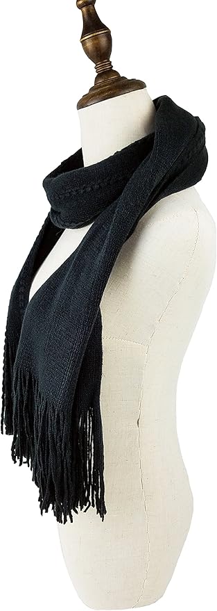 BRUCERIVER Women's Ultra Soft Knit Scarf & Glove Set Touchscreen Function Cable Design