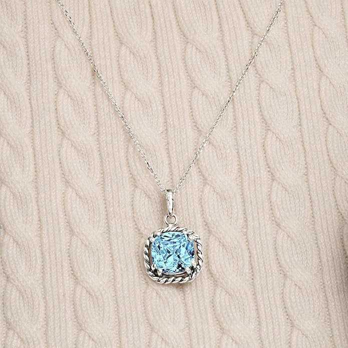 JEAN RACHEL JEWELRY 925 Sterling Silver Necklace for Women - Rope with Cubic Zirconia Vintage Design - Hypoallergenic, Lead & Nickel Free Jewelry - Artisan Handcrafted Statement Necklace