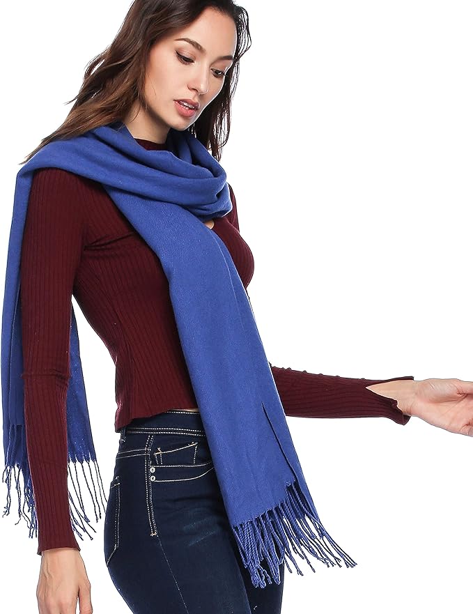 HOYAYO Extra Large Thick Pashmina Shawl Wraps - Wool Soft Winter Warm Scarves Travel Blanket for Women