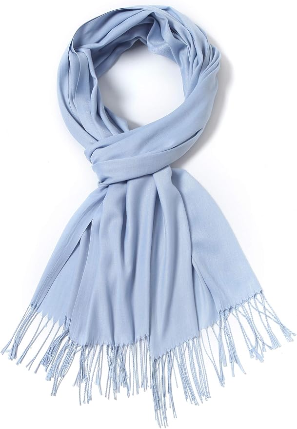 Cindy & Wendy Pashmina Shawls and Wraps Large Scarfs for Women Wedding Party Bridal Long Fashion Solid Shawl Wrap Fringes
