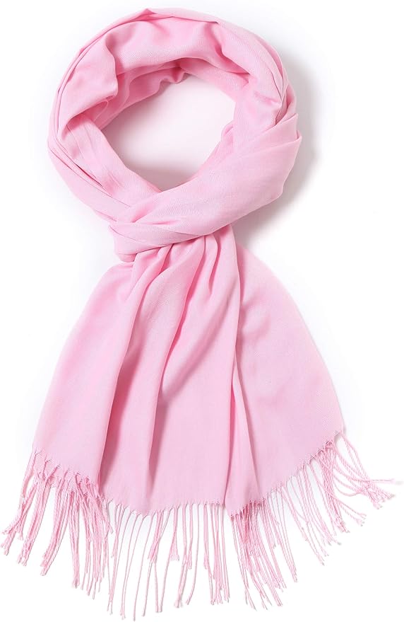 Cindy & Wendy Pashmina Shawls and Wraps Large Scarfs for Women Wedding Party Bridal Long Fashion Solid Shawl Wrap Fringes