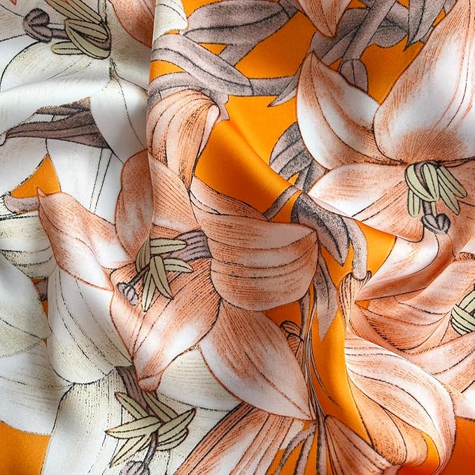 Long Silk Like Scarf Lightweight Satin Scarves Large Sunscreen Shawl Wrap for Women