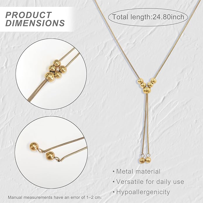 Irregular Y2k Long Y-shaped Necklace with Zircon Inlaid Sparkling Brick Tassel Pendant Double-Layer Chain High-end Fashion Accessory Women's