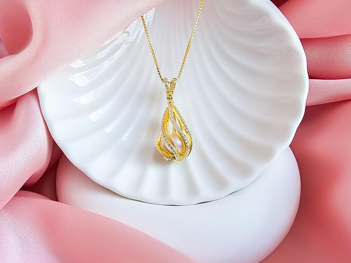 Gifts For Wife Wedding Anniversary - mothers day gifts for wife - AAA+ Real Pearl Necklaces For Women (18k Gold Platting 925 Sterling Silver) mothers necklace ideas Birthday Freshwater Pearl Necklace