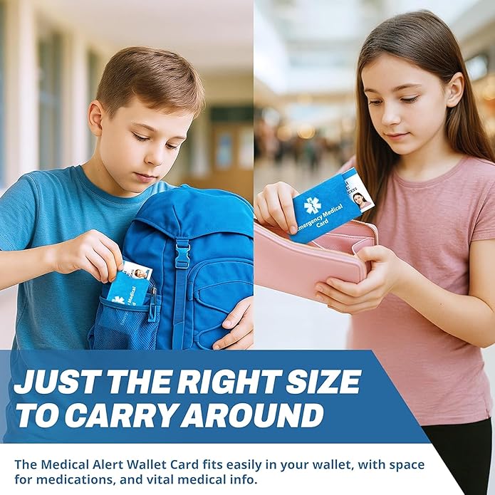 Personalized Medical Alert Bracelet for Men & Women – Custom Engraved Waterproof Silicone Wristband with Stainless Steel ID Plate – Medical ID Bracelet for Allergies, Conditions, ICE Info & Emergency Card