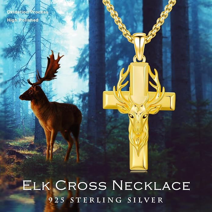 YEESIA Cross Necklace for Men Women 925 Sterling Silver Christian Pendant Religious Jewelry Gift for Men Women.