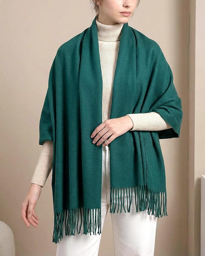 Achillea Warm Cashmere-Feel Winter Scarf – Pashmina Shawl Wrap, Blanket Scarf for Daily Wear, Travel & Cold Weather