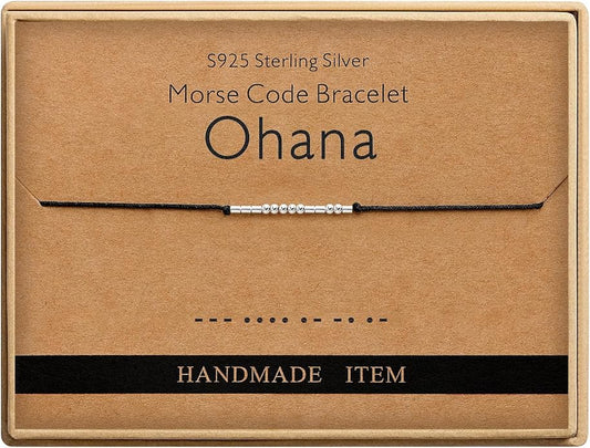 Monily Inspirational Gifts for Women Morse Code Bracelets for Women Funny Bracelet for Friend Funny Gift for Women Sterling Silver Bracelet for Women