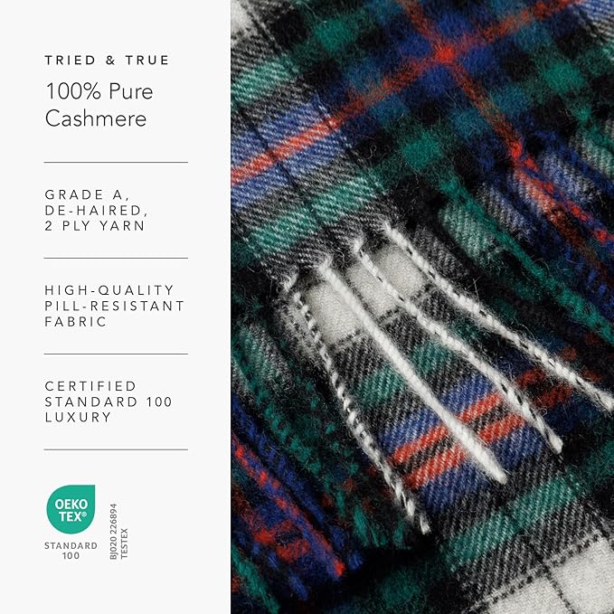 Fishers Finery Women's 100% Pure Cashmere Winter Scarf
