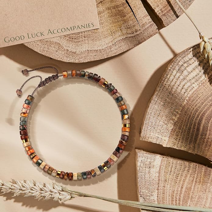 30th 40th 50th 60th 70th 80th Birthday Gifts for Women, Natural Stone Bracelet Birthday Gifts for Mom Daughter Grandma Sister Friends Coworker